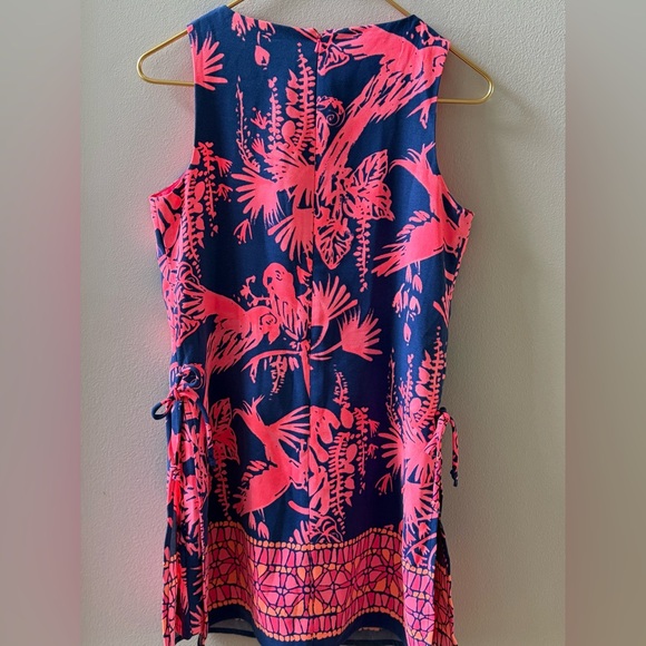 EUC Lilly Pulitzer Donna Romper Pink Vibrant Fabric - Picture 4 of 5